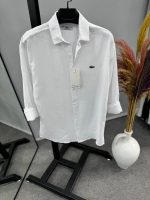 LACOSTE PREMIUM OVERSIZE MÜSLİN KETEN GÖMLEK